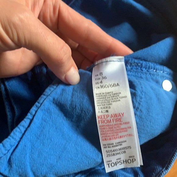 TOP SHOP BOUTIQUE high waisted biker denim shorts - Picture 6 of 6